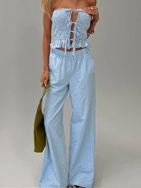 Princess Polly Light Blue Striped set